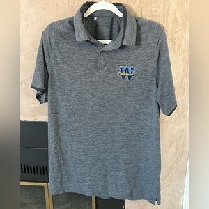 Under Armour Gray Performance Polo Shirt – Wayland Logo – Size Large